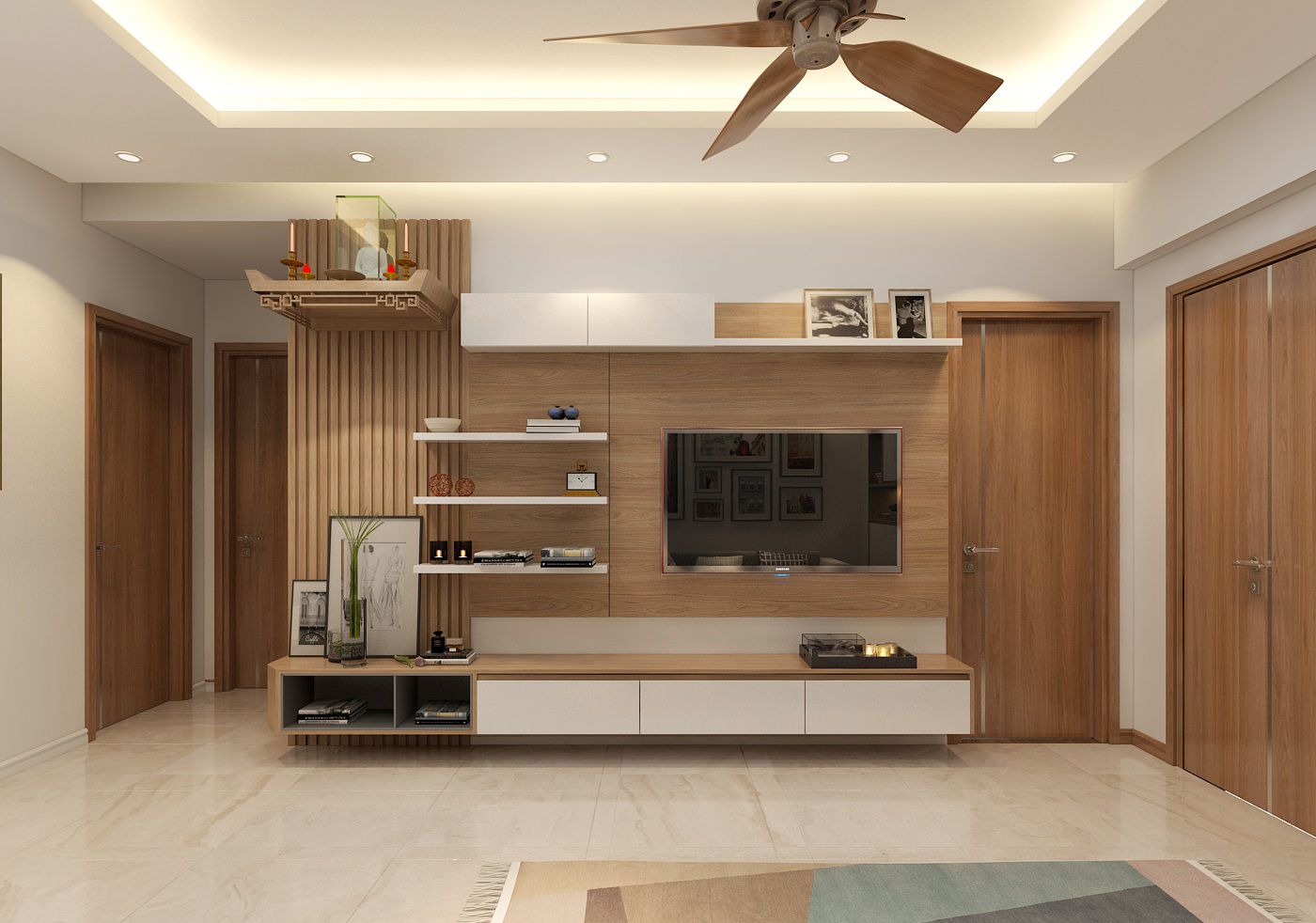 Treo bàn thờ tại vị trí cao ráo, trung tâm nhà