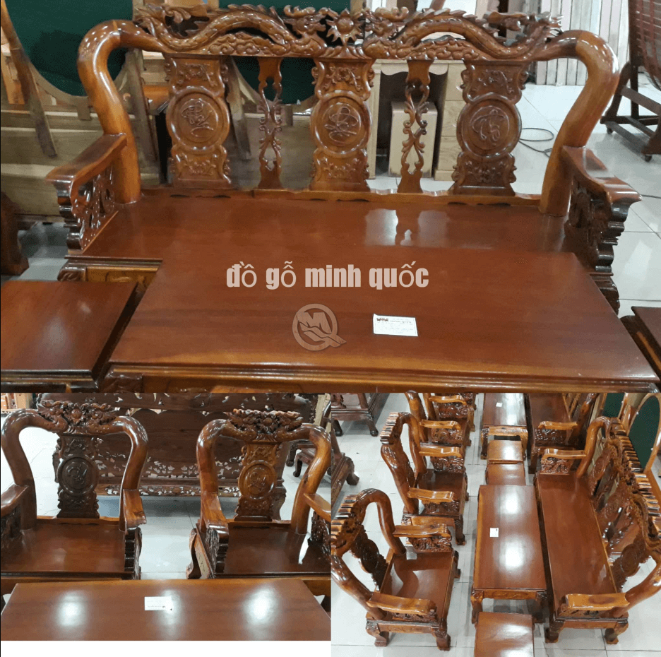 Bộ sofa đỉnh rồng gỗ tràm - SP540