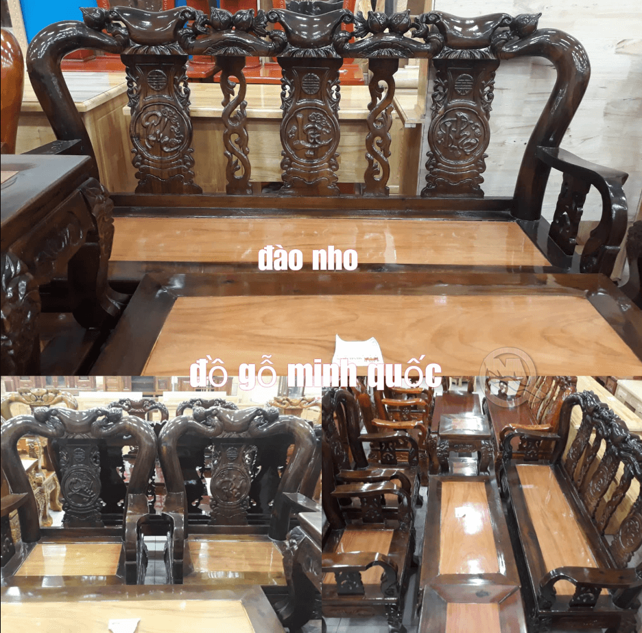 Bộ sofa quốc đào PLT tay 10 - SP535