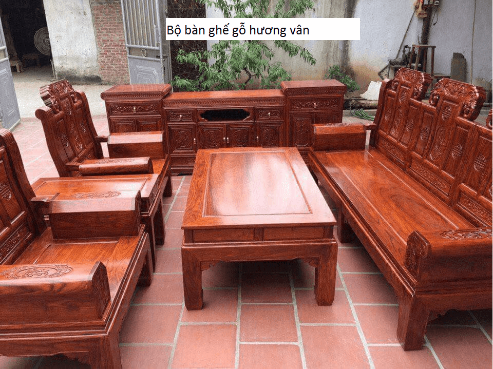 bộ bàn ghế gỗ hương vân