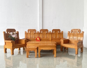Sofa Á Âu Voi Gỗ Sồi Lau Hương - SP806